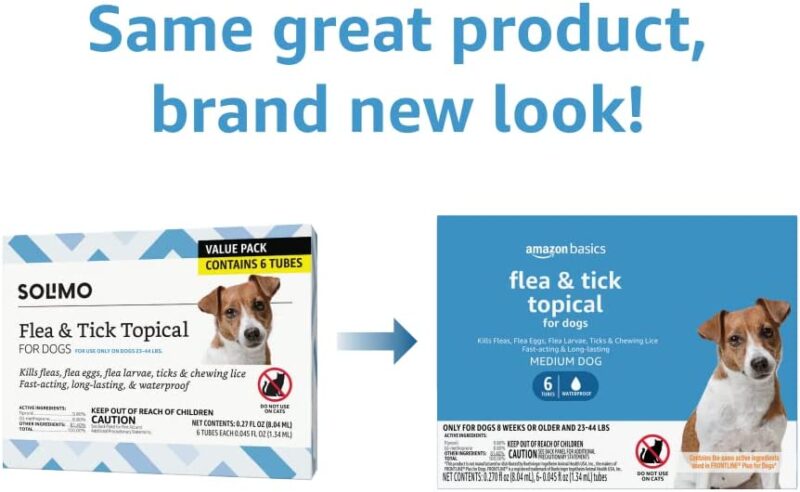 Amazon Basics Flea and Tick Topical Treatment for Medium Dogs (23-44 lbs), 3 Count (Previously Solimo) - Image 2