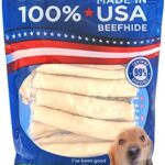 Pet Factory 100% Made in USA Beefhide 5" Chip Rolls Dog Chew Treats - Natural Flavor, 22 Count/1 Pack