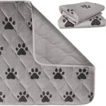 Gorilla Grip Reusable Puppy Pads, 40x26, Slip Resistant Pet Crate Mat, Absorbs Urine, Waterproof, Cloth Pee Pad for Training Puppies, Washable Incontinence Underpads, Chucks, Protects Sofa, Furniture