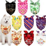9 Pieces Holidays Dog Bandanas Valentine St. Patrick's Day Easter Day Dog Bandanas Adjustable Dog Scarf Washable Patriotic Day Dog Scarves for Dogs Pet Costume Supply ()