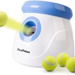 PetPrime Automatic Dog Ball Launcher Interactive Dog Fetch Machine Pet Toy with 3 Tennis Balls Thrower for Dogs Indoor/Outdoor Throwing Game Launch Distance 10-30ft
