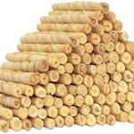 MON2SUN Dog Rawhide Twist Sticks Chicken Flavor 5 Inch Thin Sticks Rawhide Chews Dog Treats for Puppy and Small Dogs 120 Count