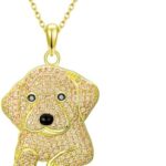 Dog Necklaces 24 Breeds of Dogs Necklaces S925 Sterling Silver 5A Cubic Zirconia Corgi/Husky/Labrador/Shepherd Dog Necklace for Women Girls gifts