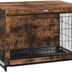 HOOBRO Dog Crate Furniture, Large Dog Kennel, 38"Wooden Pet Furniture with Pull-Out Tray, Home and Indoor Use, Double Door Modern Side End Table for Medium/Large/Small Dog, Chew-Resistant BF982GW03G1