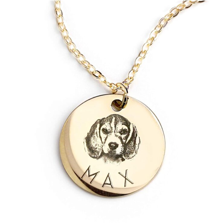 Personalized Pet Portrait Necklace Custom Pet Photo Jewelry Dog Portrait Necklace Cat Portrait Necklace Pet Memorial Necklace