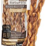 Mighty Paw Braided Bully Sticks for Large Dogs (5 Pack) | Large Bully Sticks. Best Dog Bully Sticks for Medium Dogs. Twisted Treats for All Breeds. Odor Free Bully Sticks. Thick 12” & 6” Variety Pack