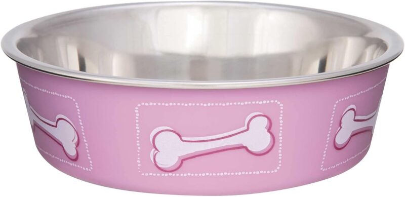 Loving Pets Coastal Bella Bowl for Dogs, Small, Pink