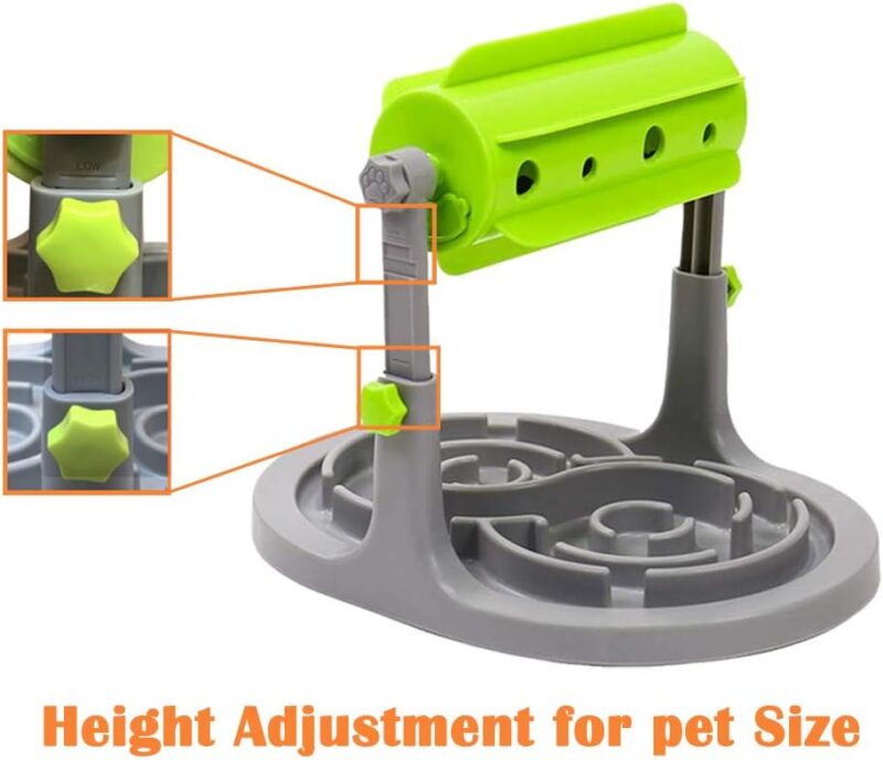 Interactive Dog & Cat Food Puzzle Toy - Treat Boredom Dispensing Slow Feeder - Anxiety IQ Training in Smart Feeding and Adjustable Height for Small/Medium Dogs - Image 6