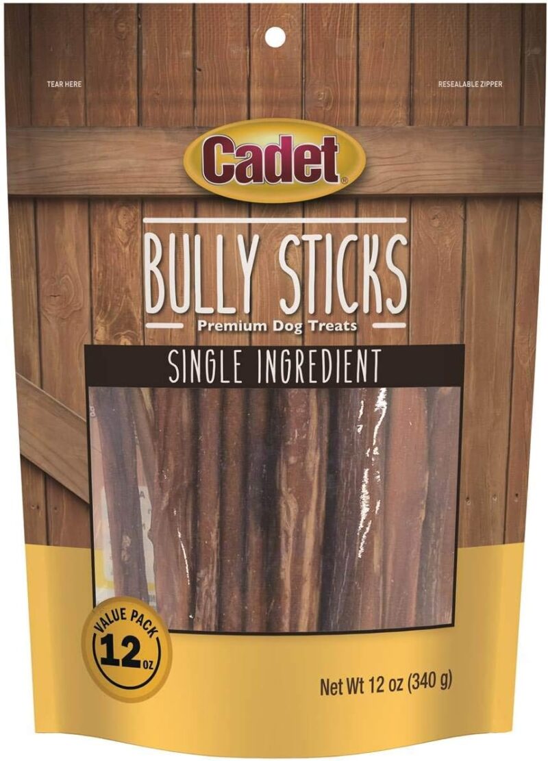 Cadet Bully Sticks, 12 Ounces, Single Ingredient Dog Treats