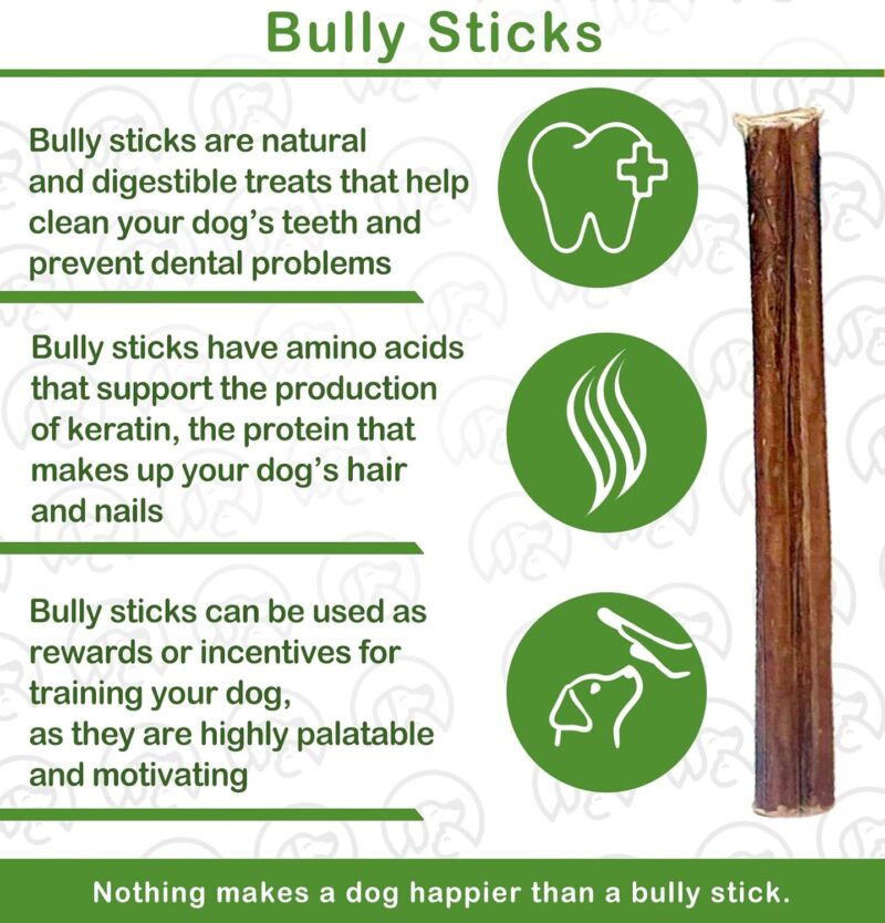 Bulk Bag of 6-inch Bully Sticks for Dogs | Natural Long Lasting Pizzle Sticks | Single Ingredient, Standard Thickness, Beef Pizzle | Dog Treats for Aggressive Chewers (Pack of 100 BullySticks) - Image 5