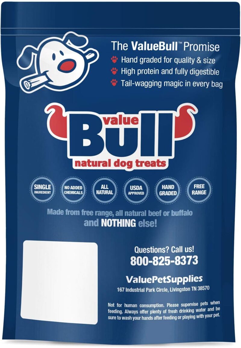 ValueBull Bully Sticks for Dogs, Medium 4-6", Varied Shapes, 25 ct - All Natural Dog Treats, 100% Beef Pizzles, Single Ingredient Rawhide Alternative - Image 2