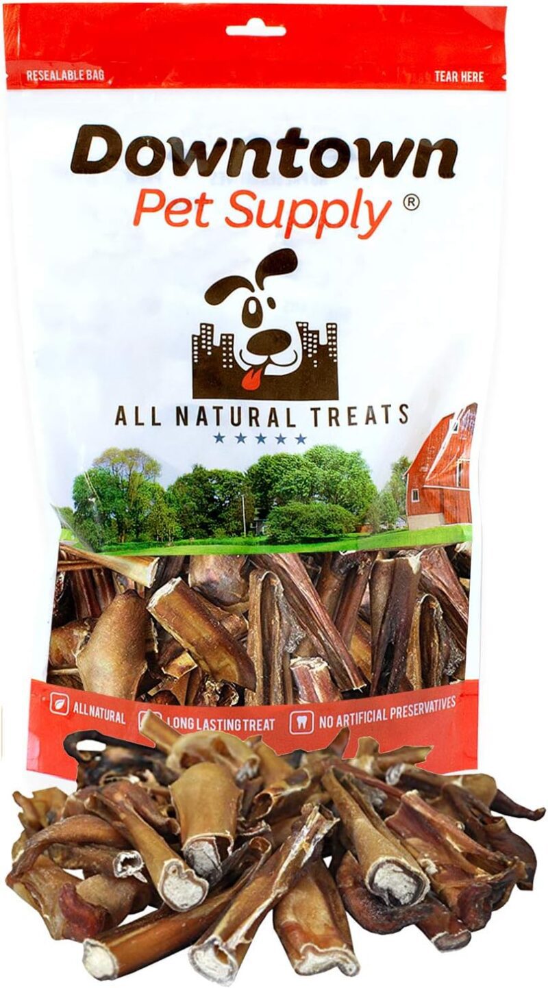 Downtown Pet Supply - Bites Dog Treats - Bully Sticks for Small Dogs and Puppies - Dog Dental Treats & Rawhide-Free Dog Chews - Protein, Vitamins & Minerals - Grass-Fed Beef Sticks - 1 lb