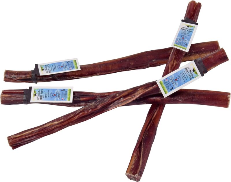 USA Texas Sized Bully Sticks | All Natural | Odor Free | High Protein | Premium Quality Dog Chews | 12" - 3 Pack - Image 3