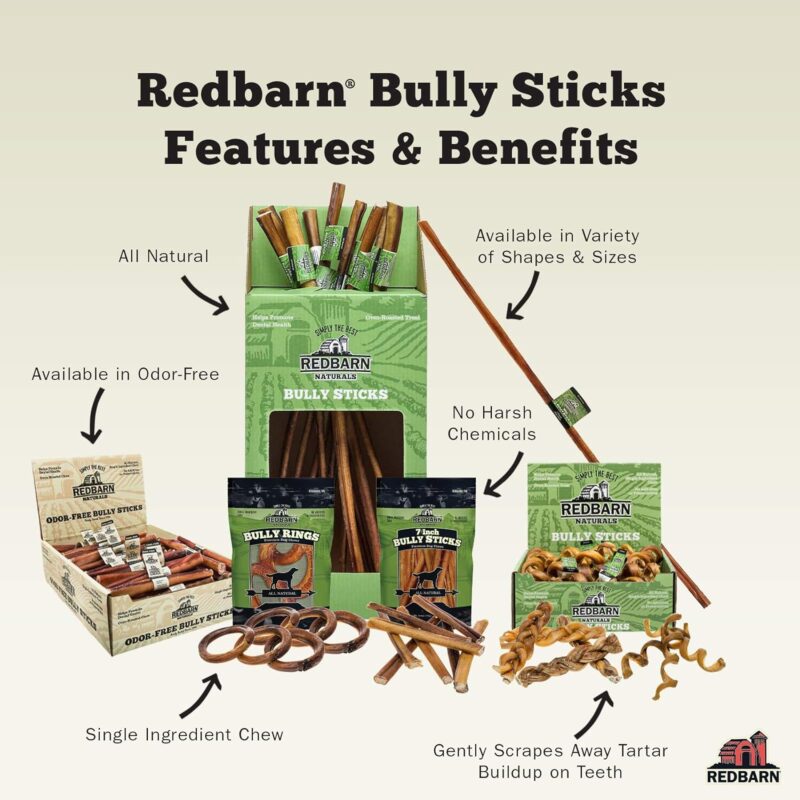 Redbarn 12" Braided Bully Sticks for Dogs (Pack of 1) - Image 6