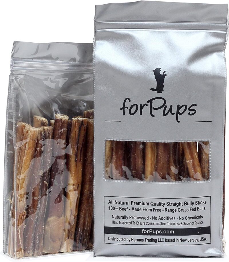 forPups (1 Pound – 8 Inch) (Thick) (16 oz Pack) All Natural Premium Quality Bully Sticks (8”) (1 lb – Thick) (16 oz) - Image 4