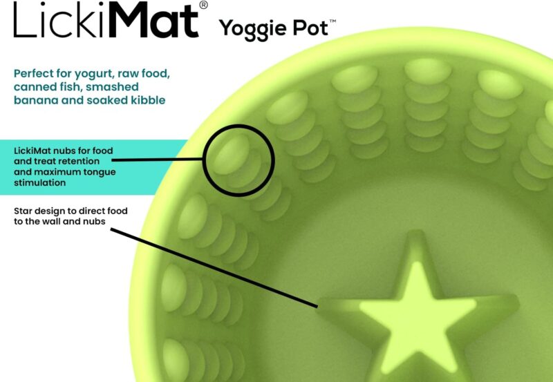 LICKIMAT Yoggie Pot – Distraction, Fun and Enrichment. Long Lasting Rubber Licking Treat Dispenser for All Dog Sizes and Slow Feeder for Small Dogs. The Newest LickiMat - Image 2