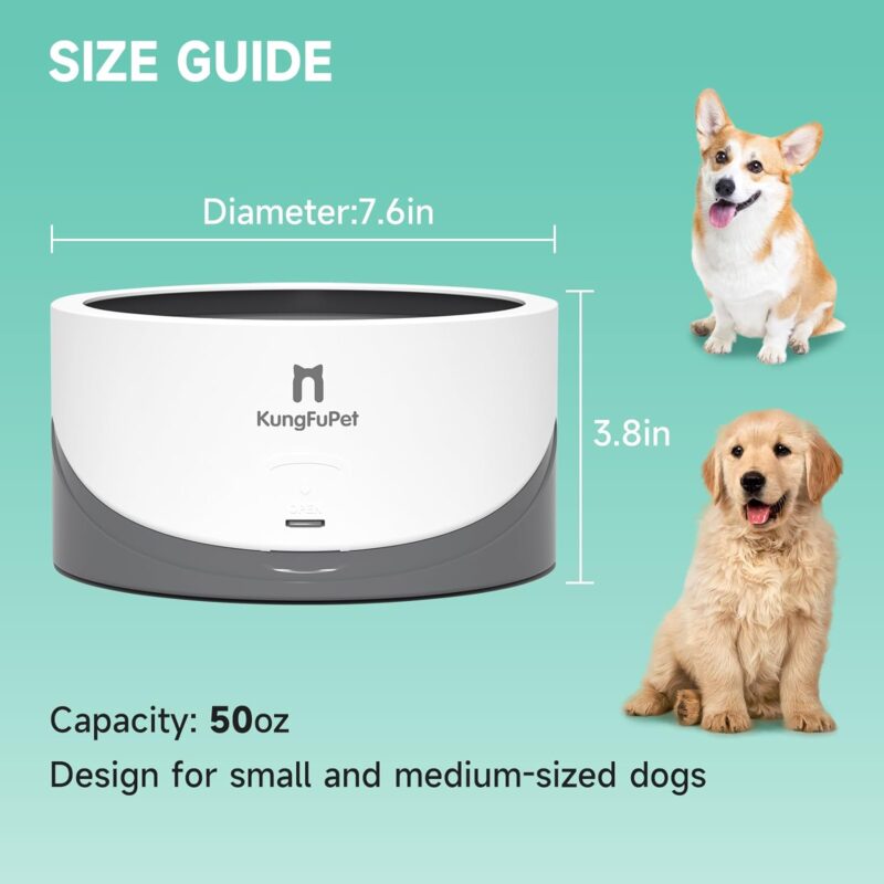 Dog Water Bowl, 55oz No Spill Water Bowl with Eco-Friendly Material, Large Pet Water Dispenser, Health Dog Slow Water Feeder for Vehicle Travel Upgrade Version - Image 7