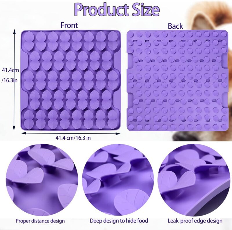 Snuffle Mat for Large Dogs,Silicone Slow Feeder Lick Down Eating,Encourages Natural Foraging Skill,Relieving Stress,Interactive Feed Game Toy All Breed Dogs - Image 9