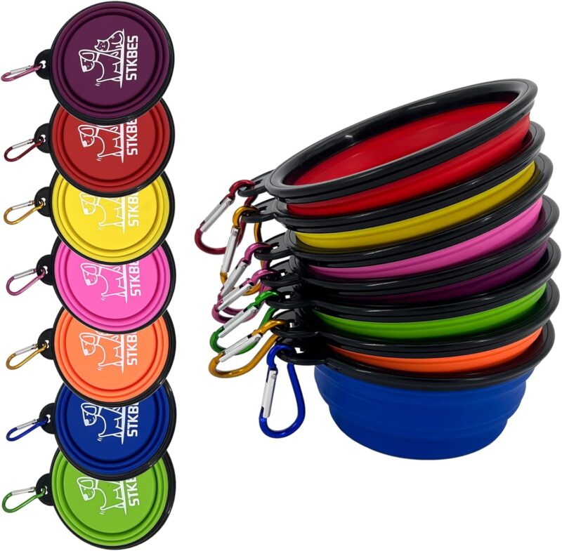 Collapsible Dog Bowl, 10 Pack, Portable, Safe, Reusable, Suitable for Indoor and Outdoor Activities - Image 2