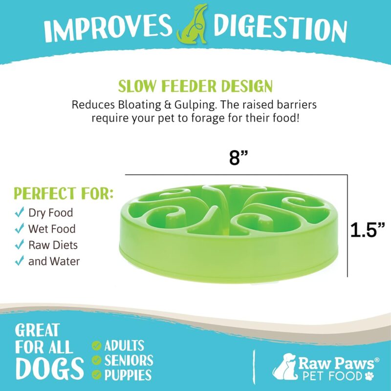 Raw Paws Slow Feeder Bowl, 1 ct - Dog Bowl Slow Feeder Large Breed - Canine Slow Feeder Bowls for Dogs - Eating Control Dog Bowl - Slow Food Bowl for Puppies - Maze Dog Bowl - Slow Feeder Dog Bowls - Image 3