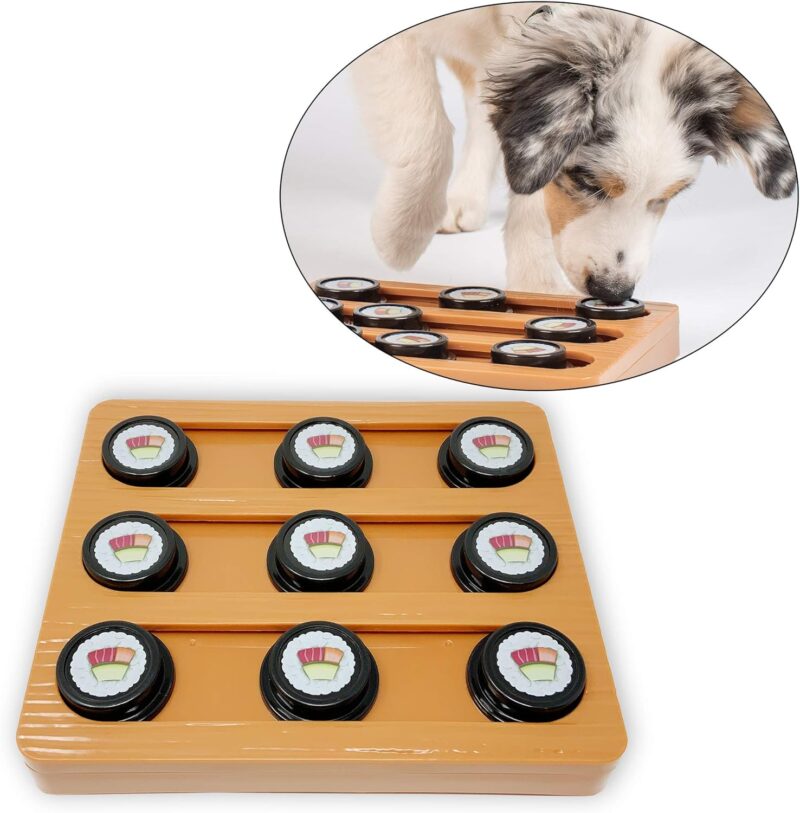 Our Pets Sushi Interactive Puzzle Game Dog Toys & Cat Toys (Dog Puzzle, Cat Puzzle & Interactive Dog Toys) Great Alternative to Snuffle Mat for Dogs, Slow Feeder Dog Bowls & Slow Feeder Cat Bowl