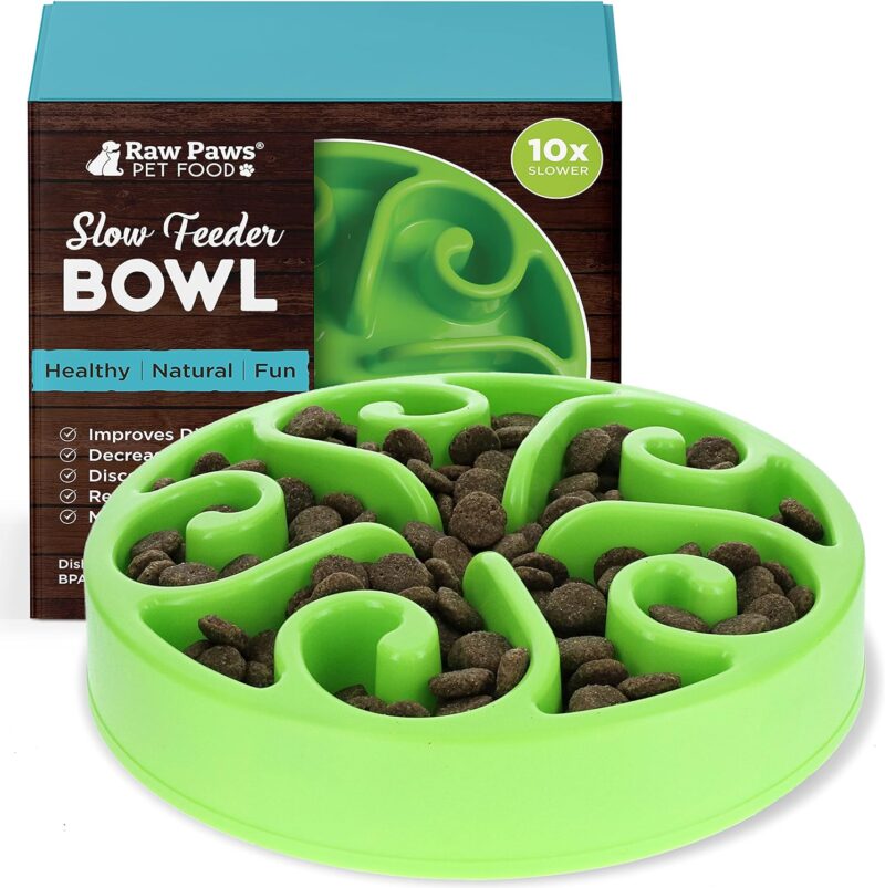 Raw Paws Slow Feeder Bowl, 1 ct - Dog Bowl Slow Feeder Large Breed - Canine Slow Feeder Bowls for Dogs - Eating Control Dog Bowl - Slow Food Bowl for Puppies - Maze Dog Bowl - Slow Feeder Dog Bowls