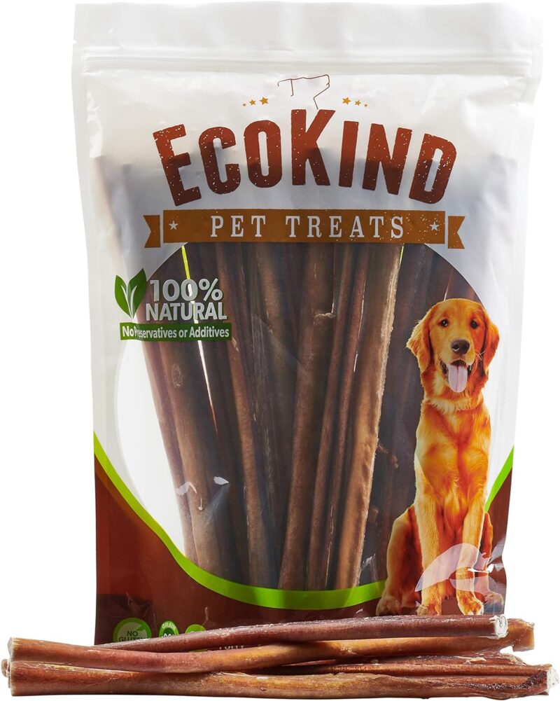 EcoKind Pet Treats All-Natural Premium 12 Inch Bully Sticks for Dogs | 16 Oz. Bag | Delicious Protein Rich Dog Chews - Image 2