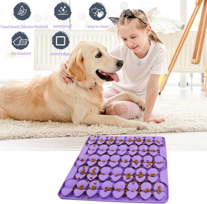 Snuffle Mat for Large Dogs,Silicone Slow Feeder Lick Down Eating,Encourages Natural Foraging Skill,Relieving Stress,Interactive Feed Game Toy All Breed Dogs - Image 5