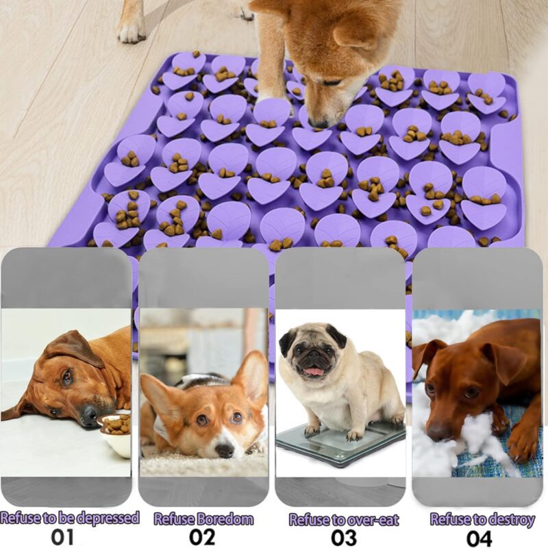 Snuffle Mat for Large Dogs,Silicone Slow Feeder Lick Down Eating,Encourages Natural Foraging Skill,Relieving Stress,Interactive Feed Game Toy All Breed Dogs - Image 3