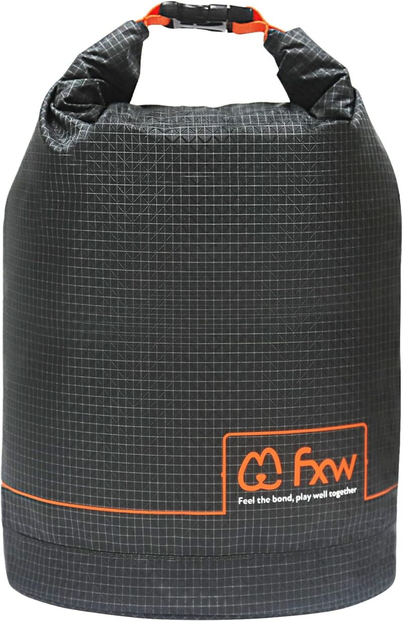 FXW Dog Food Travel Bag，21 Cups Large Capacity for Travel Kibble Storage Perfect for RV Road Trips, Camping, Longterm Dog Boarding Gear Accessories Gray