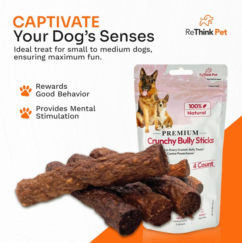 Premium Crunchy Bully Sticks - Natural Dog Chews and Training Treats for Dogs - 4 pcs - Image 5