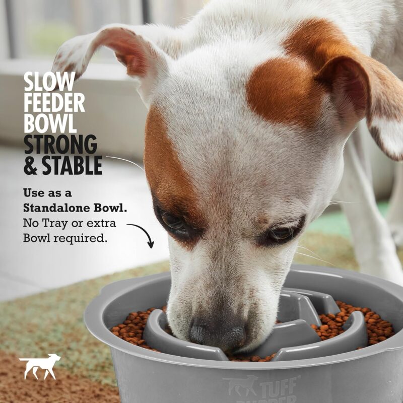 Tuff Pupper Slow Feeder Insert Bowl | Puzzle Maze Slows Down Eating | Elevated Feeder Tray Bowl | Standalone Dog Bowl | Pet Bowl Insert | Easy Clean Dishwasher Safe (2 Cups - Fits 7.5-8 Inch Hole) - Image 6