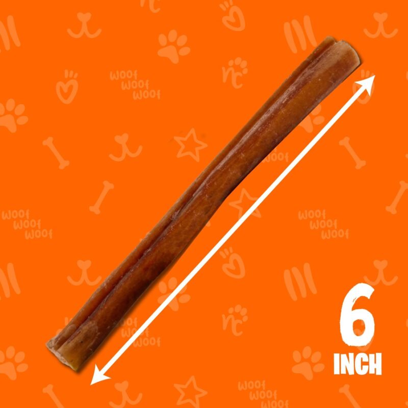 Dog Treats, 6 inch Standard Bully Sticks for Dogs, Fully Digestible 100% Beef Pizzle Single Ingredient, Long-Lasting Chews for Medium Dogs 6" (25 Pack) - Image 6