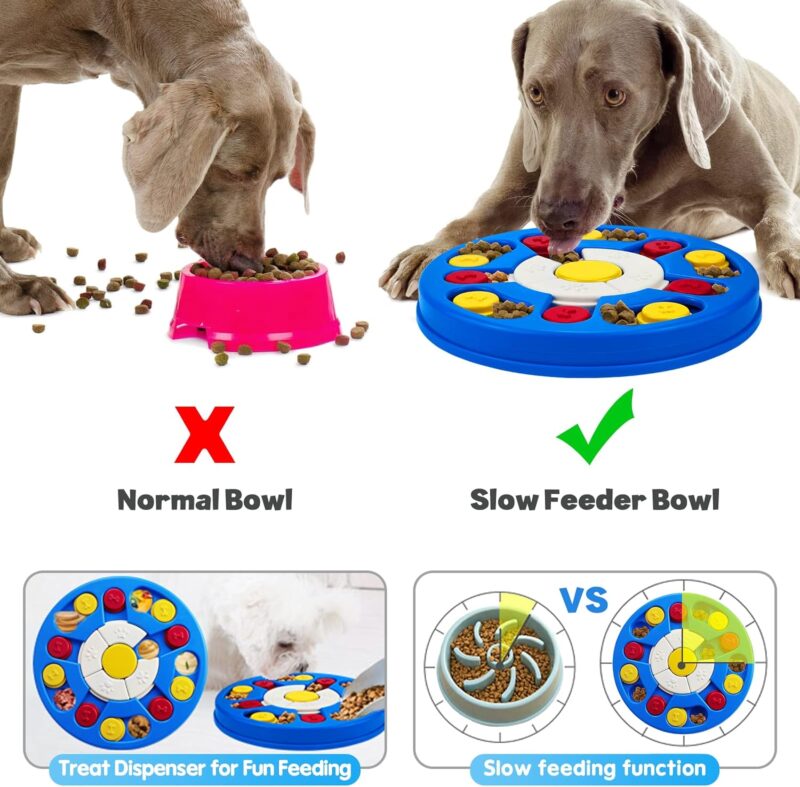 Interactive Dog Puzzle Toys, Treat Dispenser & Slow Feeder for Dogs & Cats, Mental Enrichment & IQ Training, Levels 1-3 - Image 4