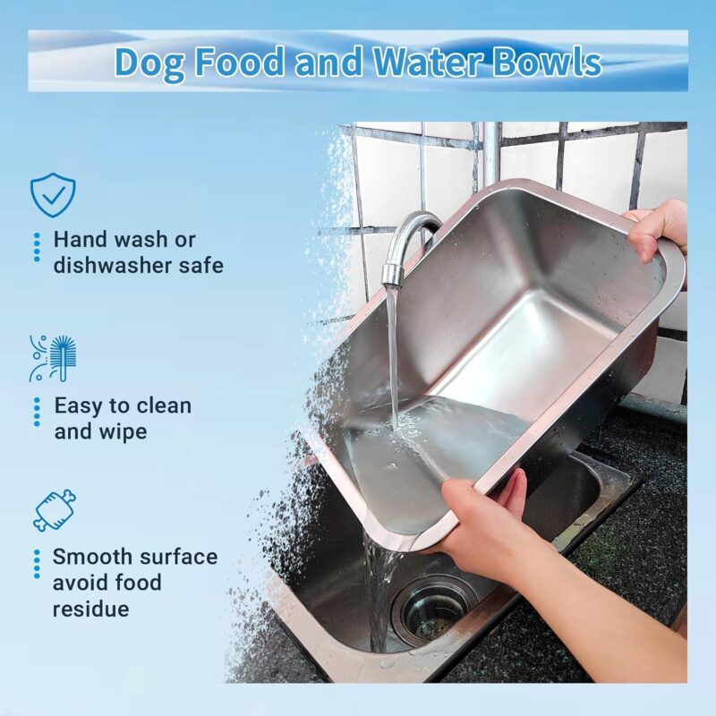 3 Gallons Extra Large Dog Water Bowl, Large Stainless Steel Dog Bowl, Durable Metal Dog Food and Water Bowls Indoor Outdoor, Large Capacity Dog Bowls for Large, Medium Breed - Image 8