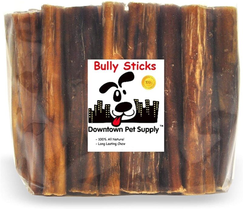 Downtown Pet Supply - Bully Sticks for Dogs - Dog Dental Treats & Rawhide-Free Dog Chews - Dog Treats with Protein, Vitamins & Minerals- Natural Beef Sticks - 4-5 in - 10 lbs