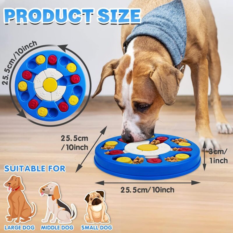 Interactive Dog Puzzle Toys, Treat Dispenser & Slow Feeder for Dogs & Cats, Mental Enrichment & IQ Training, Levels 1-3 - Image 6