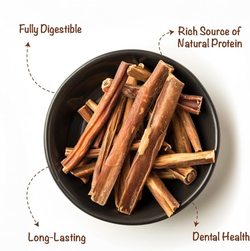 12 Inch Bully Sticks Standard Size, Odor Free, Fully Digestible, Long-Lasting Consumption, Dog Chew for All Dogs, Dog Treats (10 Pack) - Image 2