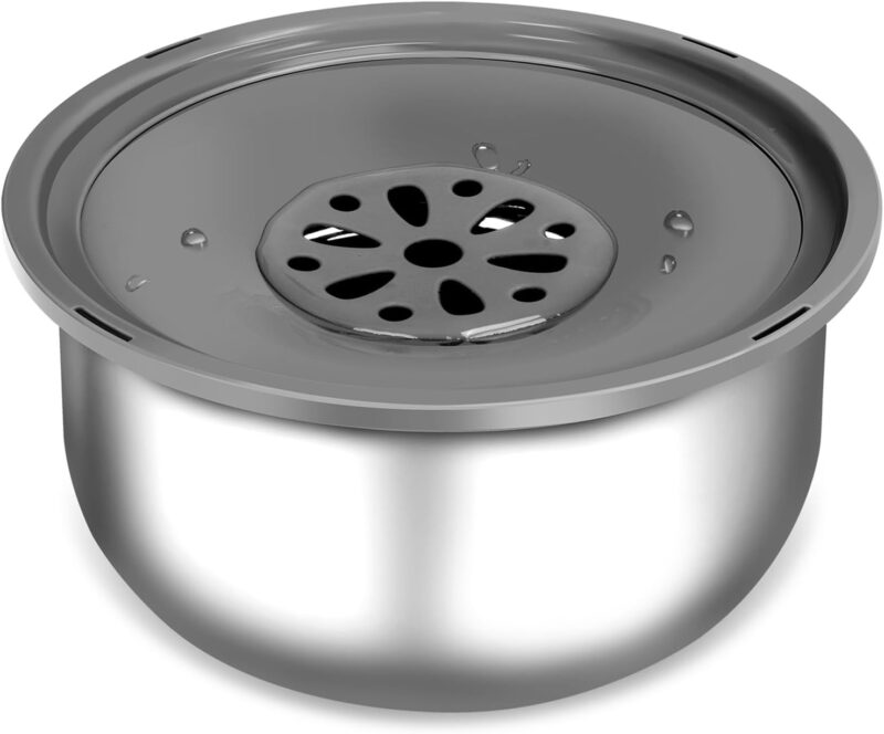 M&MKPET Dog Water Bowl No Spill 118oz Large Capacity Dog Bowl Stainless Steel Messy Drip Splash Proof Water Feeder Dispenser Slobber Stopper for Dogs No Drip Dog Slow Feeder Bowl