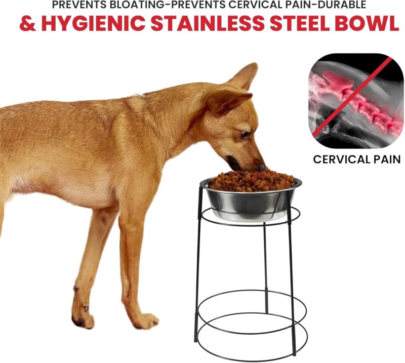 SPOT Elevated Dog Feeder, Stainless Steel, Single Bowl, Hygienic, Easy to Clean, Promotes Proper Posture, Ideal for Medium and Large Breeds, 14-Inch - Image 5