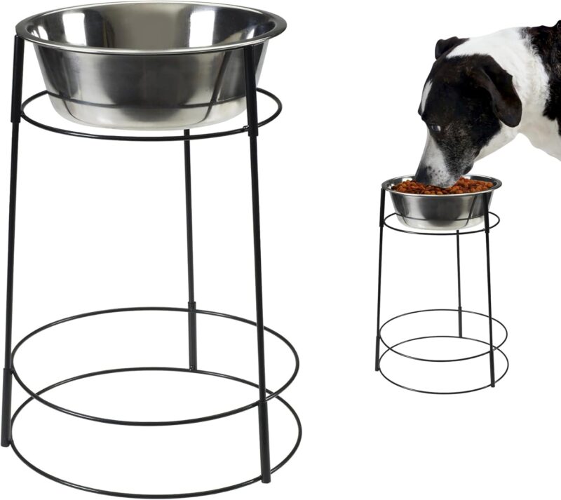 SPOT Elevated Dog Feeder, Stainless Steel, Single Bowl, Hygienic, Easy to Clean, Promotes Proper Posture, Ideal for Medium and Large Breeds, 14-Inch