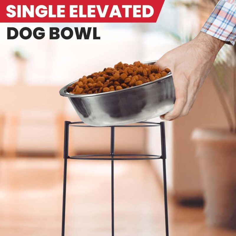 SPOT Elevated Dog Feeder, Stainless Steel, Single Bowl, Hygienic, Easy to Clean, Promotes Proper Posture, Ideal for Medium and Large Breeds, 14-Inch - Image 2