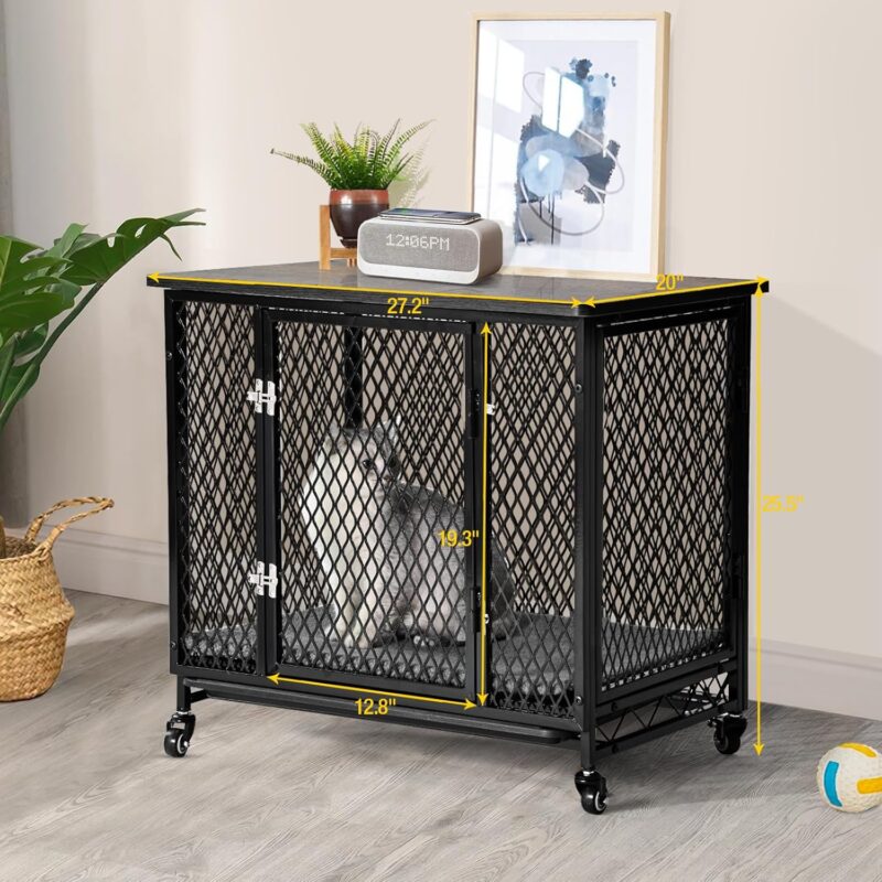 Aivituvin Cat Furniture Cat House for Indoor Cats End Table Can Enclosure Cat Condo for Living Room, Bedroom, Movable - Image 6