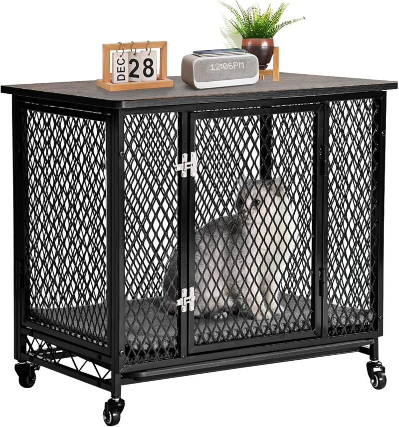 Aivituvin Cat Furniture Cat House for Indoor Cats End Table Can Enclosure Cat Condo for Living Room, Bedroom, Movable