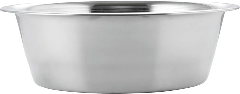 11 Cups Stainless Steel Dog Bowls, 10" Diameter, 3" Height, Double Pack, Dishwasher Safe - Image 2