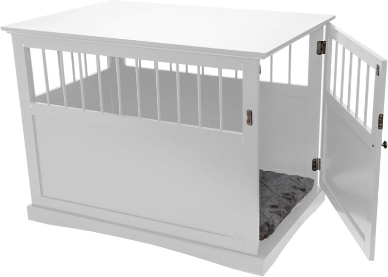 Furhaven Living Room End Table Dog Crate - White, Large - Image 4