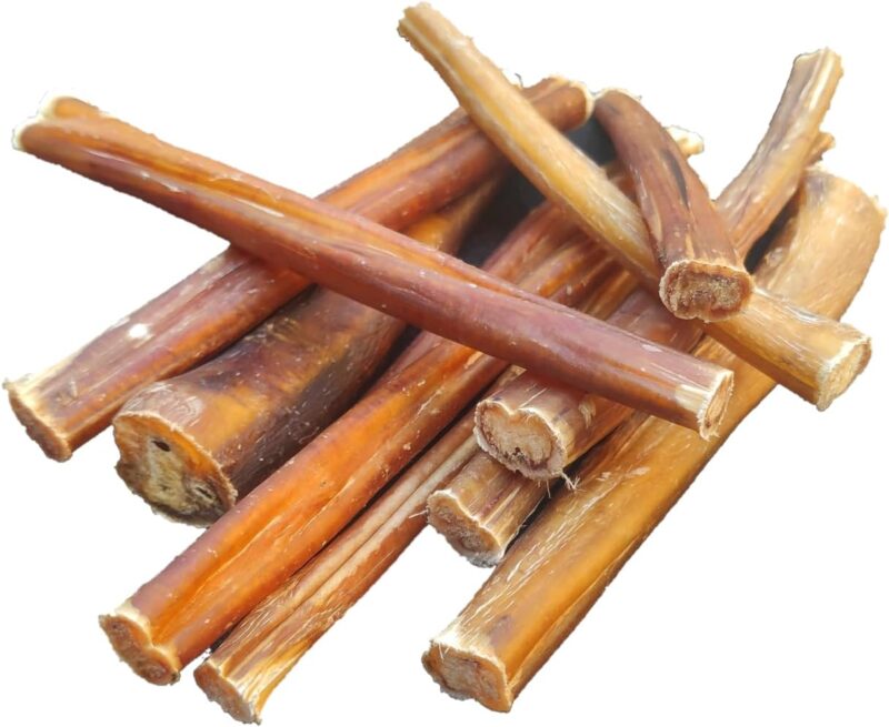 Bully Sticks 6" inch (8 oz) Treats Promotes Dental Health All-Natural Premium Dog Chew Natural Bully Sticks Grain-Free, Single-Ingredient. - Image 2