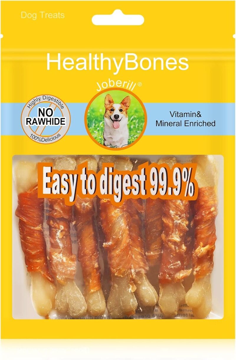 UrbanX HealthyBones Rawhide Free Healthy Foods for Curly-Coated Retriever and Other Large Sporting Dogs, Chicken Wrapped Bone Sticks Dog Foods, Soft Chewy Foods for Training Rewards, 28 Count - Image 2