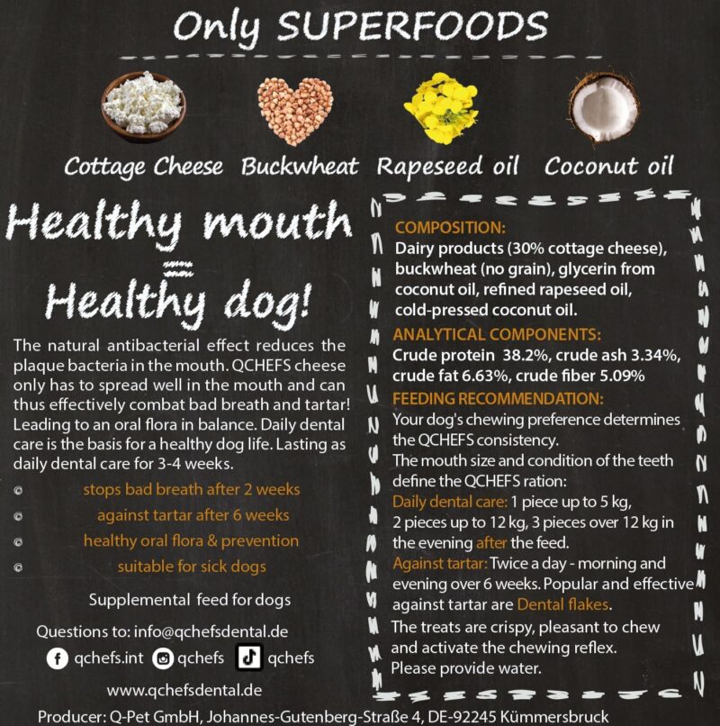 QCHEFS Sizzles for dogs - One Month Supply* - Oral Health Snack with Amino Acids - Image 2