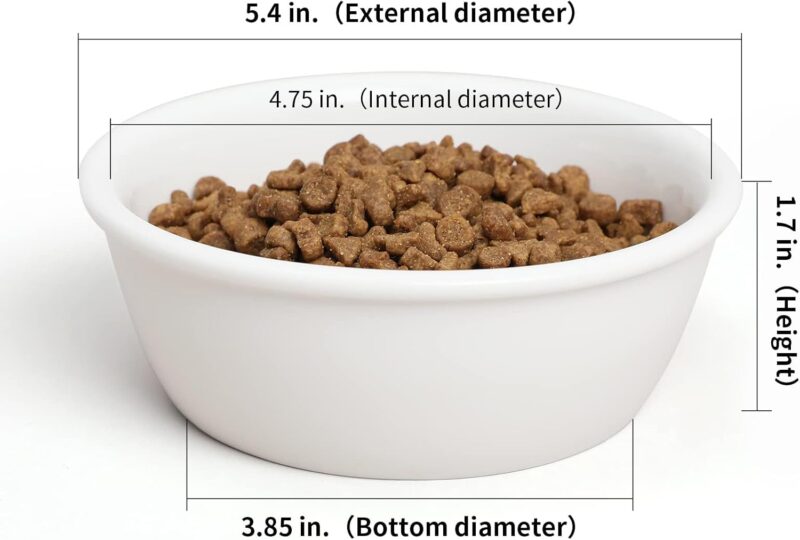 FUKUMARU 2PCS Ceramics Pet Bowl Set, Microwave Heating Food Bowls, Cat & Dog Food and Water Replacement Bowl for FUKUMARU CC50/CC70/CC80 - Image 2